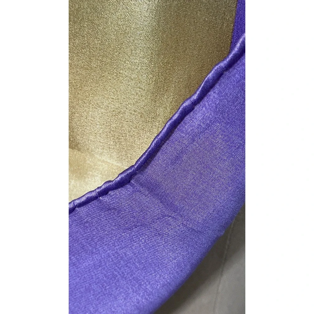 AKER Vtg 100% Pure Silk Scarf Hand Rolled Hem Vibrant Diagonal Gradient Colors